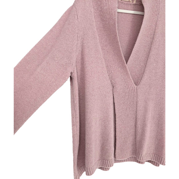Soft Surroundings Serena Blush Pink Alpaca Blend Faux Wrap Soft Cozy‎ Sweater 1X - Picture 4 of 10